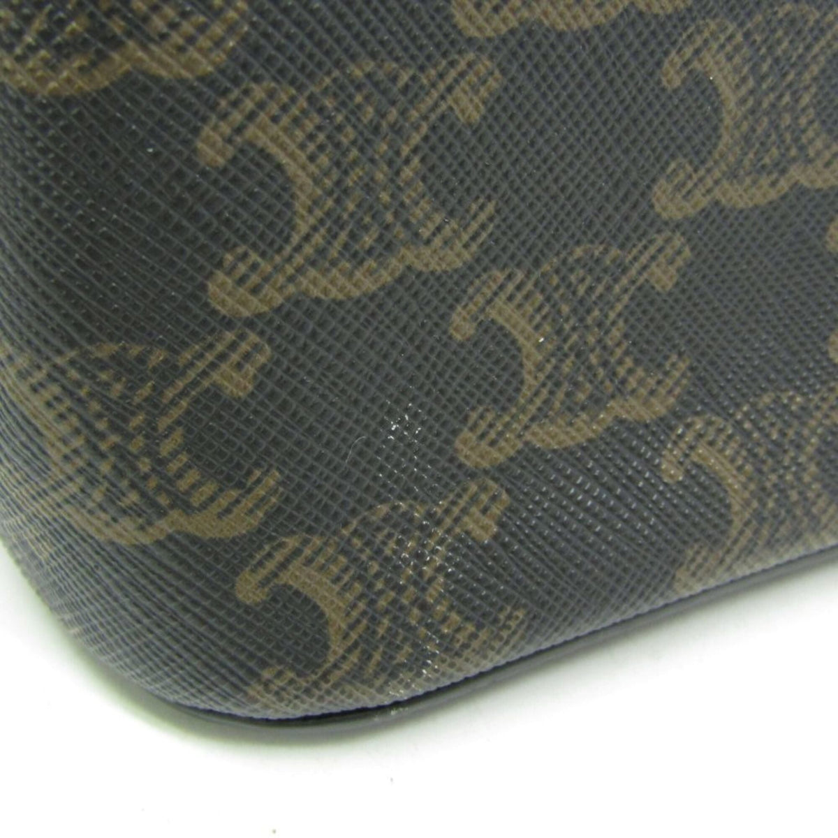 Celine Teen Cabas De France Triomphe Coated Canvas, Brown, Canvas, Handbag