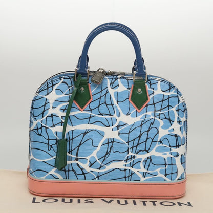 Louis Vuitton Alma Limited Edition Print Epi Leather, Blue, Leather, Handbag