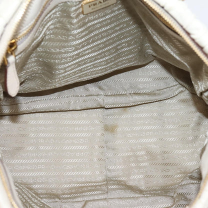 Prada Gaufre Convertible Satchel Nappa Leather, Beige, Leather, Handbag