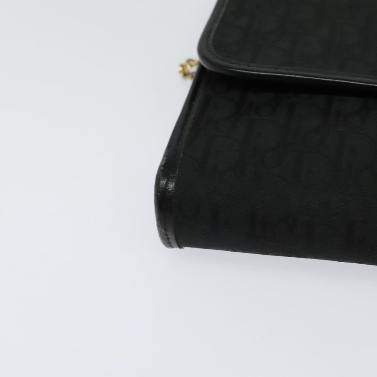 Christian Dior Vintage Trotter Flap Canvas, Black, Canvas, Shoulder Bag