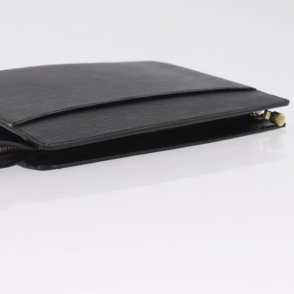 Louis Vuitton Pochette Homme Epi Leather, Black, Leather, Clutch