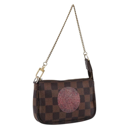 Louis Vuitton Mini pochette accessoires Damier Canvas, Brown, Canvas, Clutch