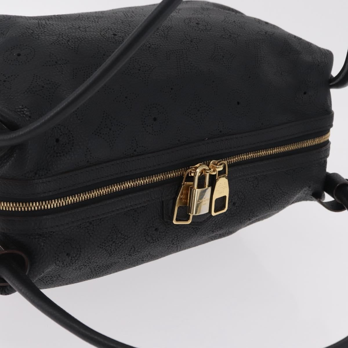 Louis Vuitton Galatea Mahina Leather, Black, Leather, Handbag
