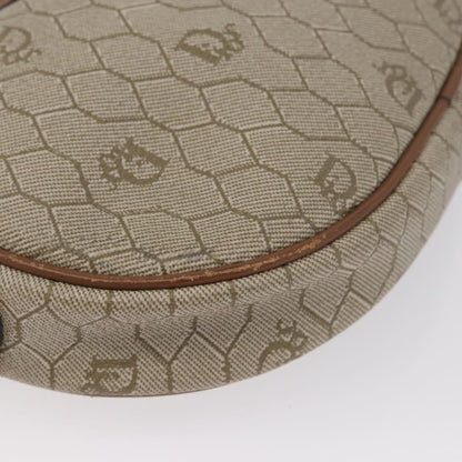 Christian Dior Vintage Honeycomb Canvas and Leather, Beige, Canvas, Shoulder Bag