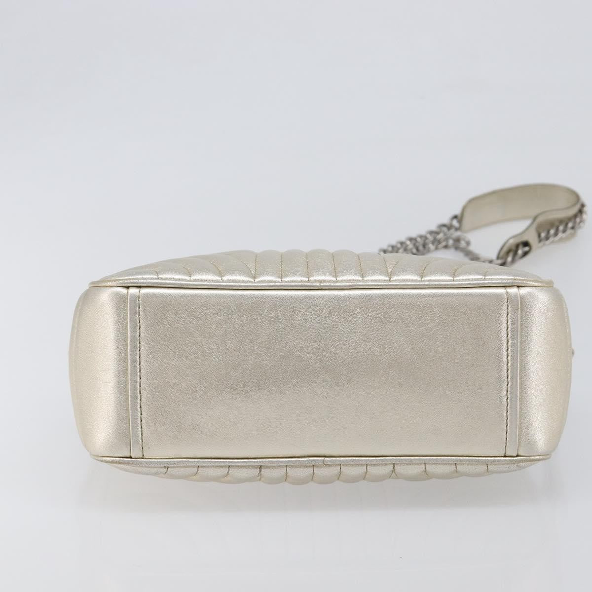 Prada Camera Diagramme Quilted Leather, Metallic, Leather, Shoulder Bag