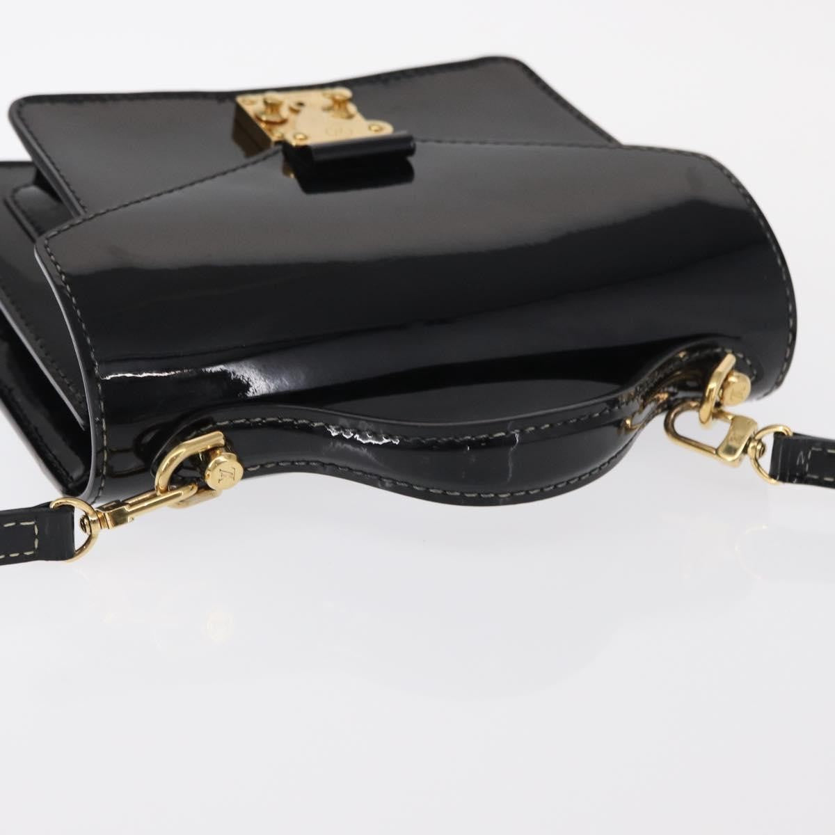 Louis Vuitton Monceau Vernis, Black, Patent Leather, Handbag