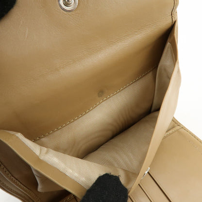 Prada Trifold Compact Saffiano Leather, Beige, Nylon, Wallet