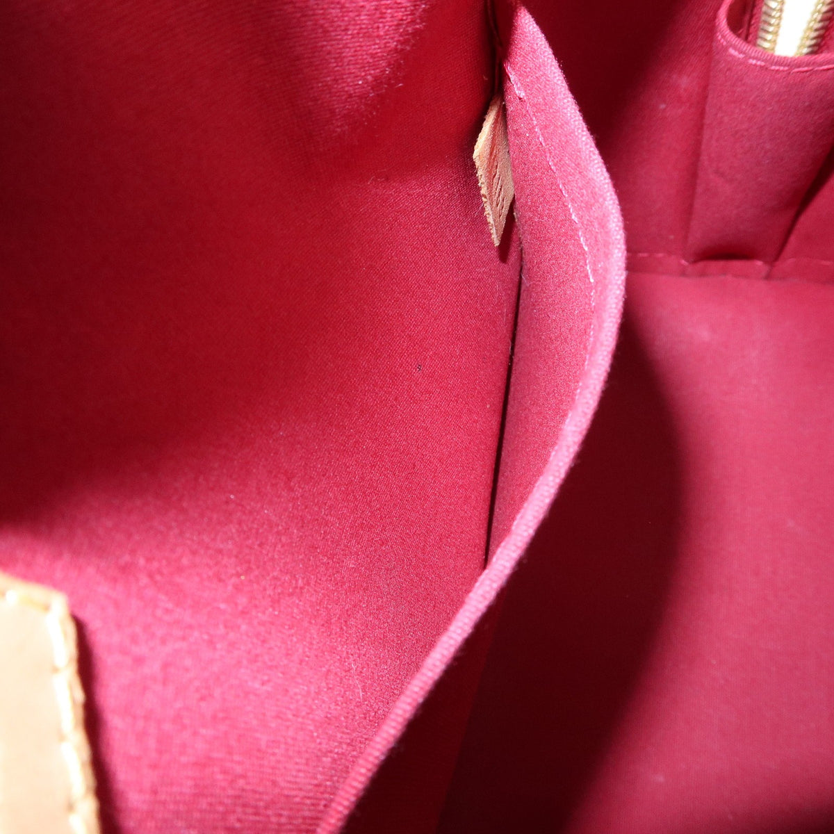 Louis Vuitton Alma Monogram Vernis, Red, Patent Leather, Handbag