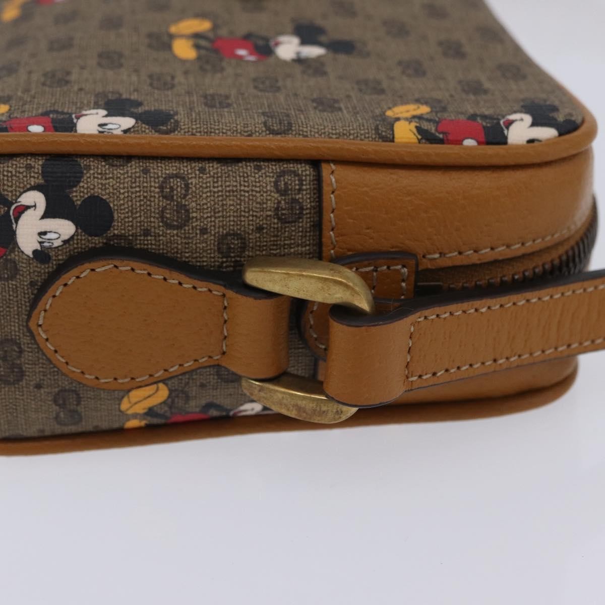 Gucci Disney Mickey Mouse Printed Mini GG Coated Canvas, Beige, Canvas, Shoulder Bag