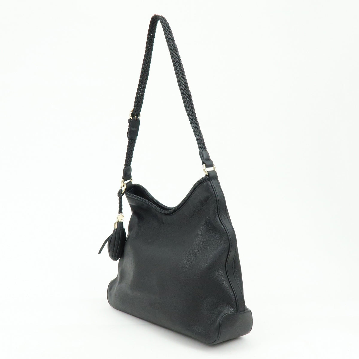 Gucci Marrakech Hobo Leather, Black, Leather, Shoulder Bag