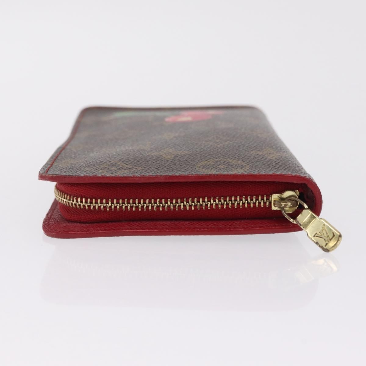 Louis Vuitton Porte-Monnaie Zippy Limited Edition Monogram Cerises, Red, Canvas, Wallet