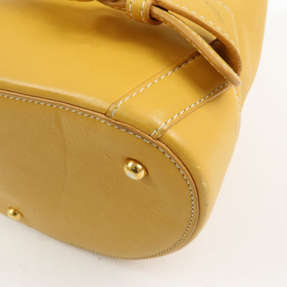 Loewe Anton Leather, Yellow, Leather, Backpack