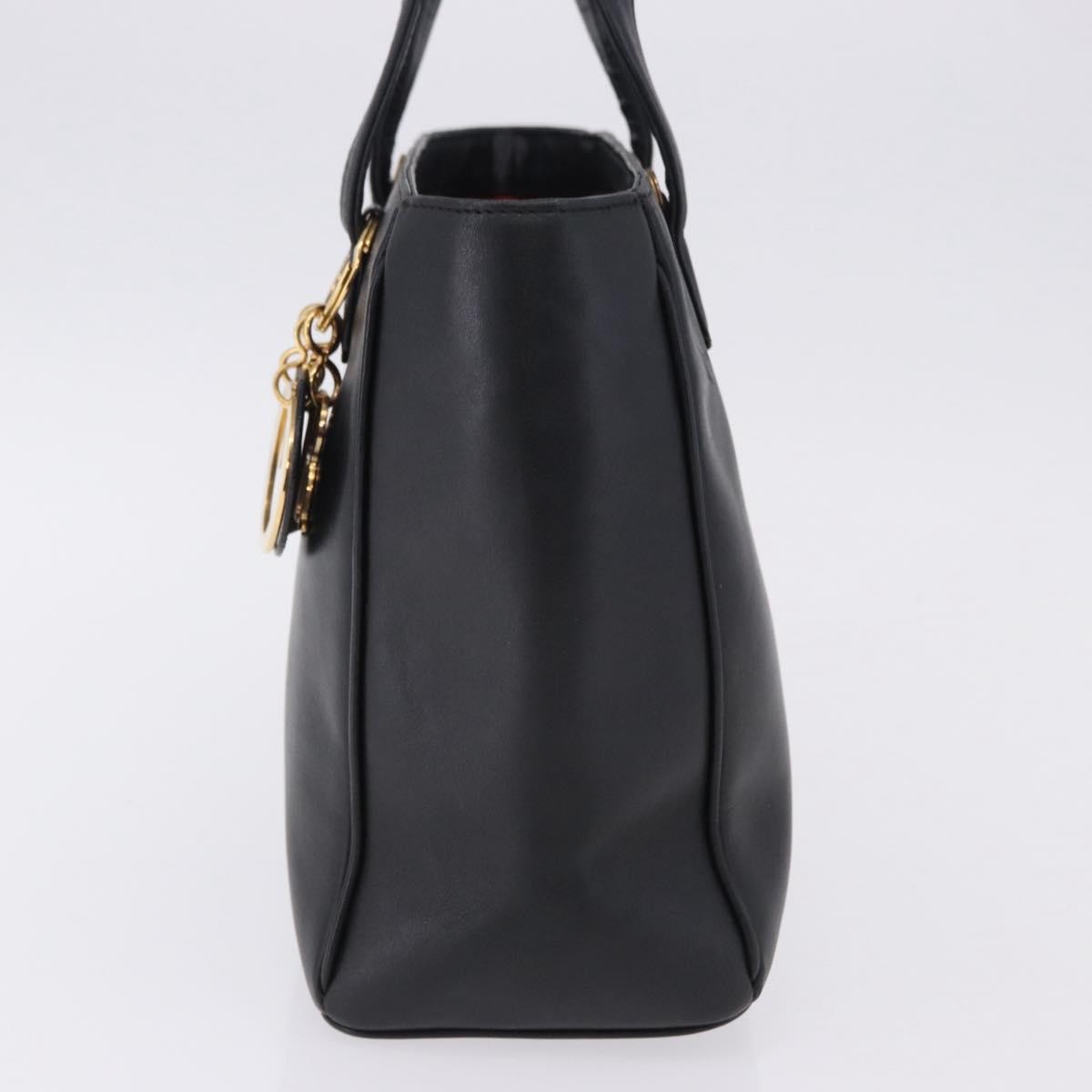 Christian Dior Vintage Lady Dior Leather, Black, Leather, Handbag