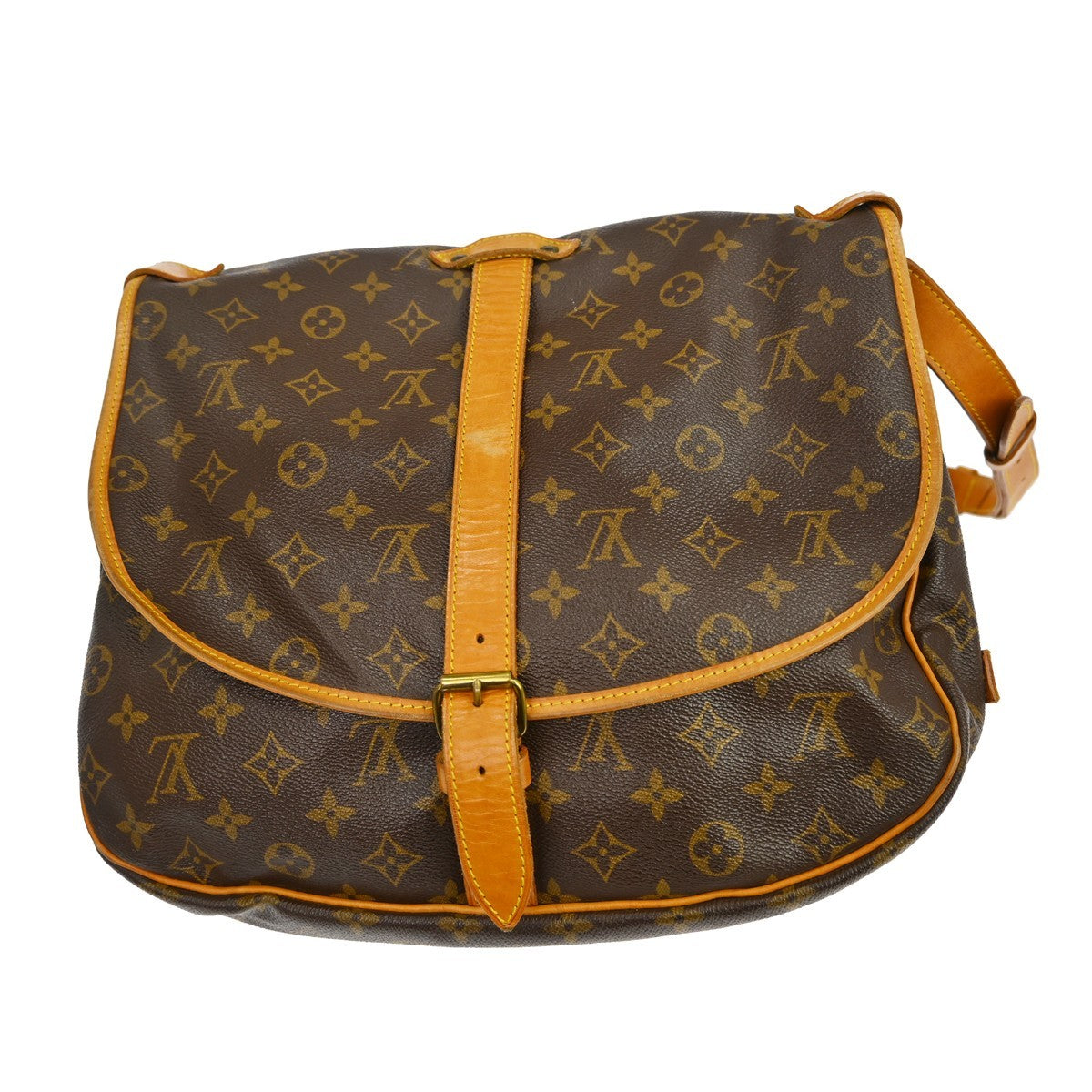 Louis Vuitton Saumur Monogram Canvas, Brown, Canvas, Shoulder Bag