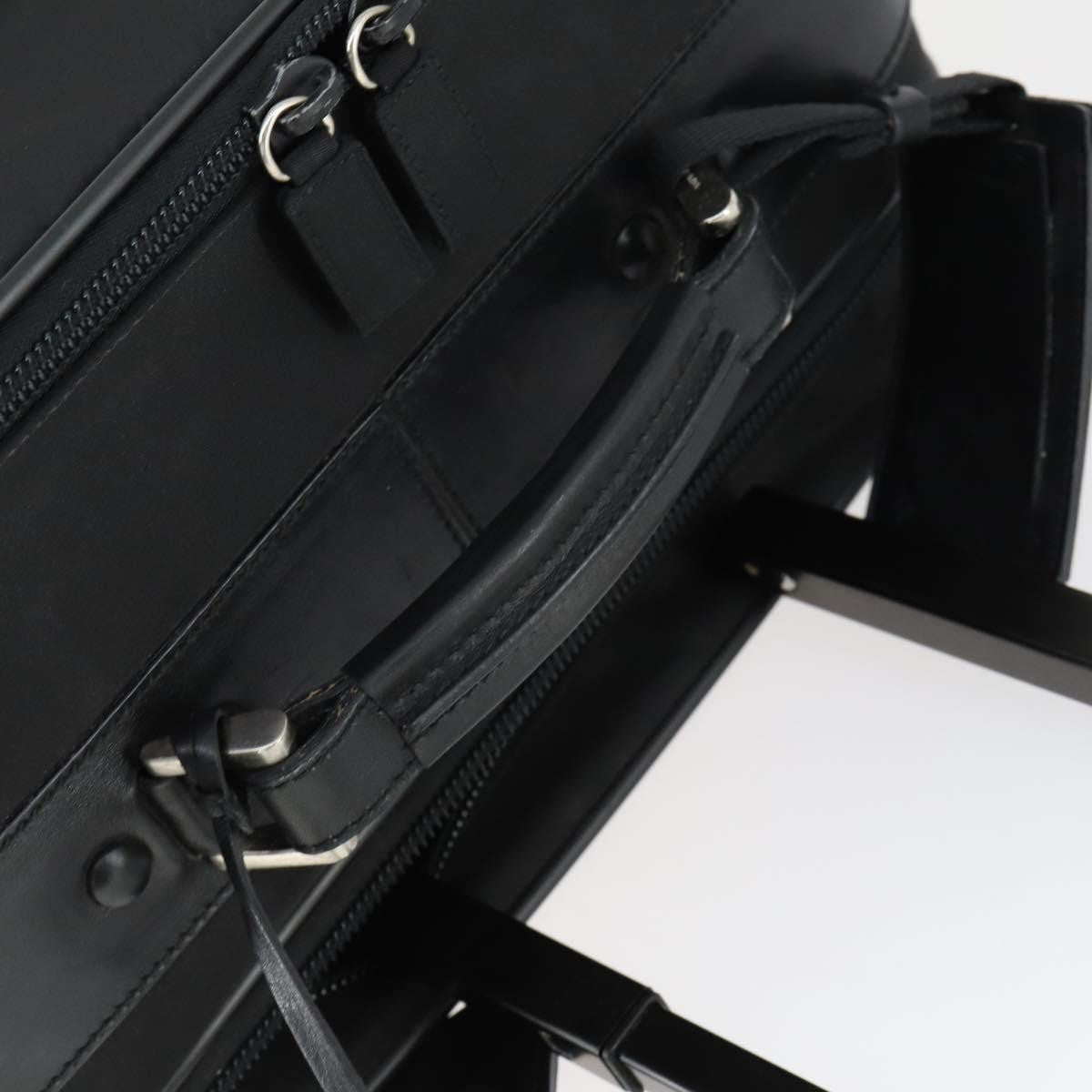Prada Trolley Rolling Luggage Tessuto and Saffiano Leather, Black, Nylon, Travel Bag