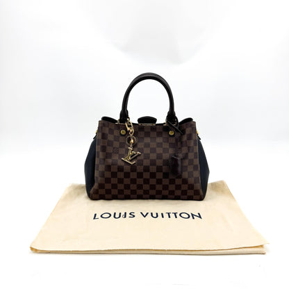 Louis Vuitton Brittany Damier, Brown, Canvas, Handbag