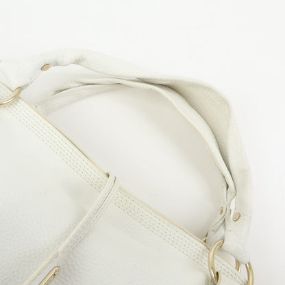 Celine Bittersweet Leather, White, Leather, Handbag