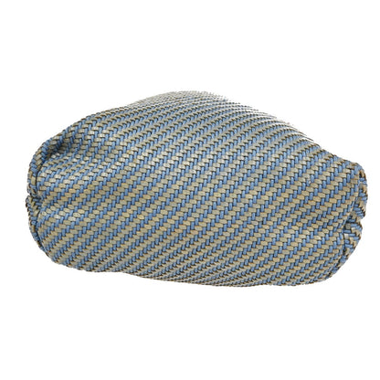 Hermes Ahmedabad Woven Leather and Canvas, Blue, Polyester, Tote Bag