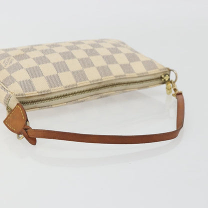 Louis Vuitton Pochette Accessoires Damier, Beige, Canvas, Clutch