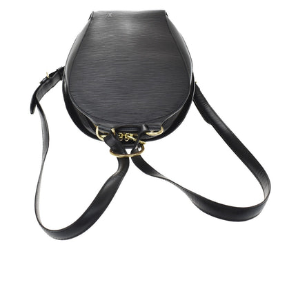 Louis Vuitton Mabillon Epi Leather, Black, Leather, Backpack