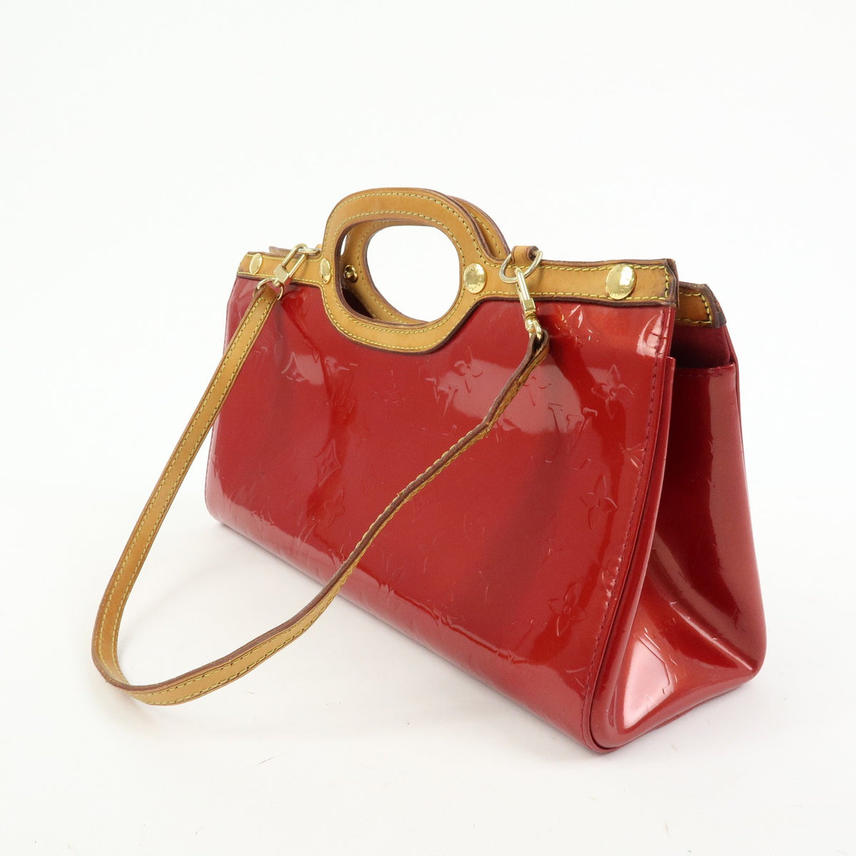 Louis Vuitton Roxbury Drive Monogram Vernis, Red, Patent Leather, Handbag