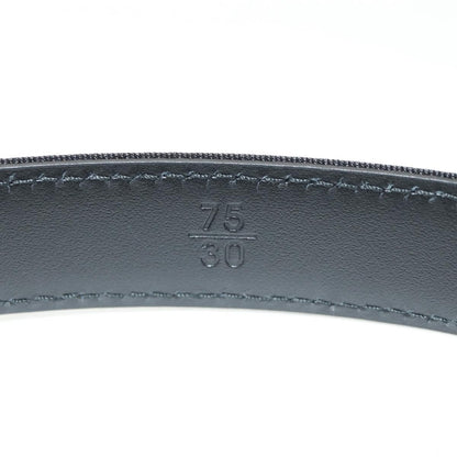 Chanel Logo Belt Leather with Metal and Crystals, Black, Leather, Belt