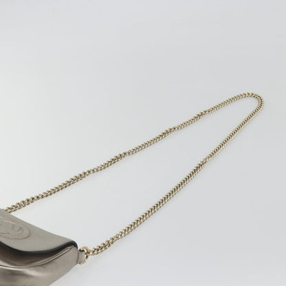Gucci Soho Chain Leather, Silver, Leather, Shoulder Bag
