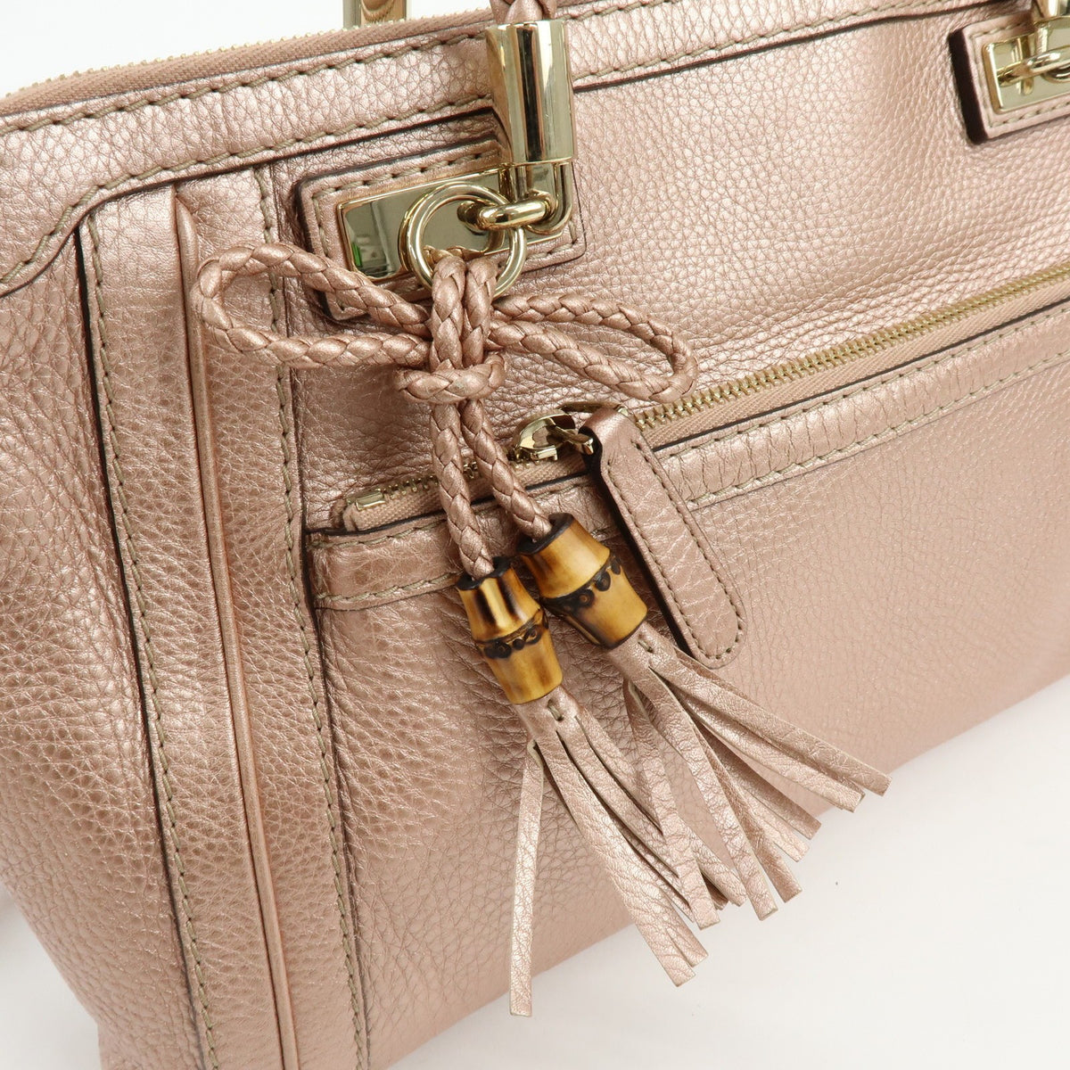 Gucci Bella Convertible Top Handle Leather, Pink, Leather, Handbag