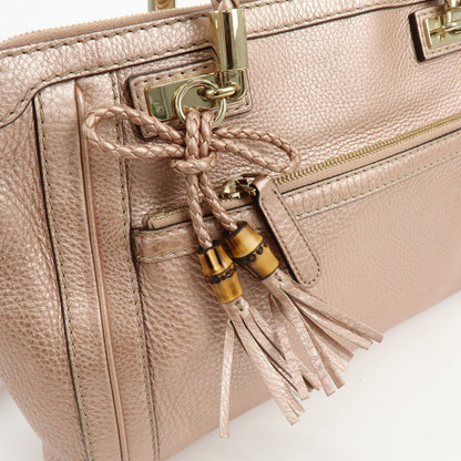 Gucci Bella Convertible Top Handle Leather, Pink, Leather, Handbag