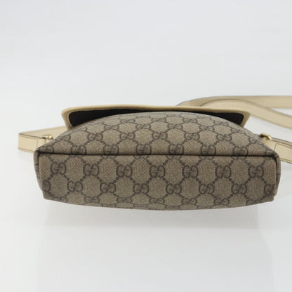 Gucci Flap Messenger GG Coated Canvas, Beige, Canvas, Shoulder Bag