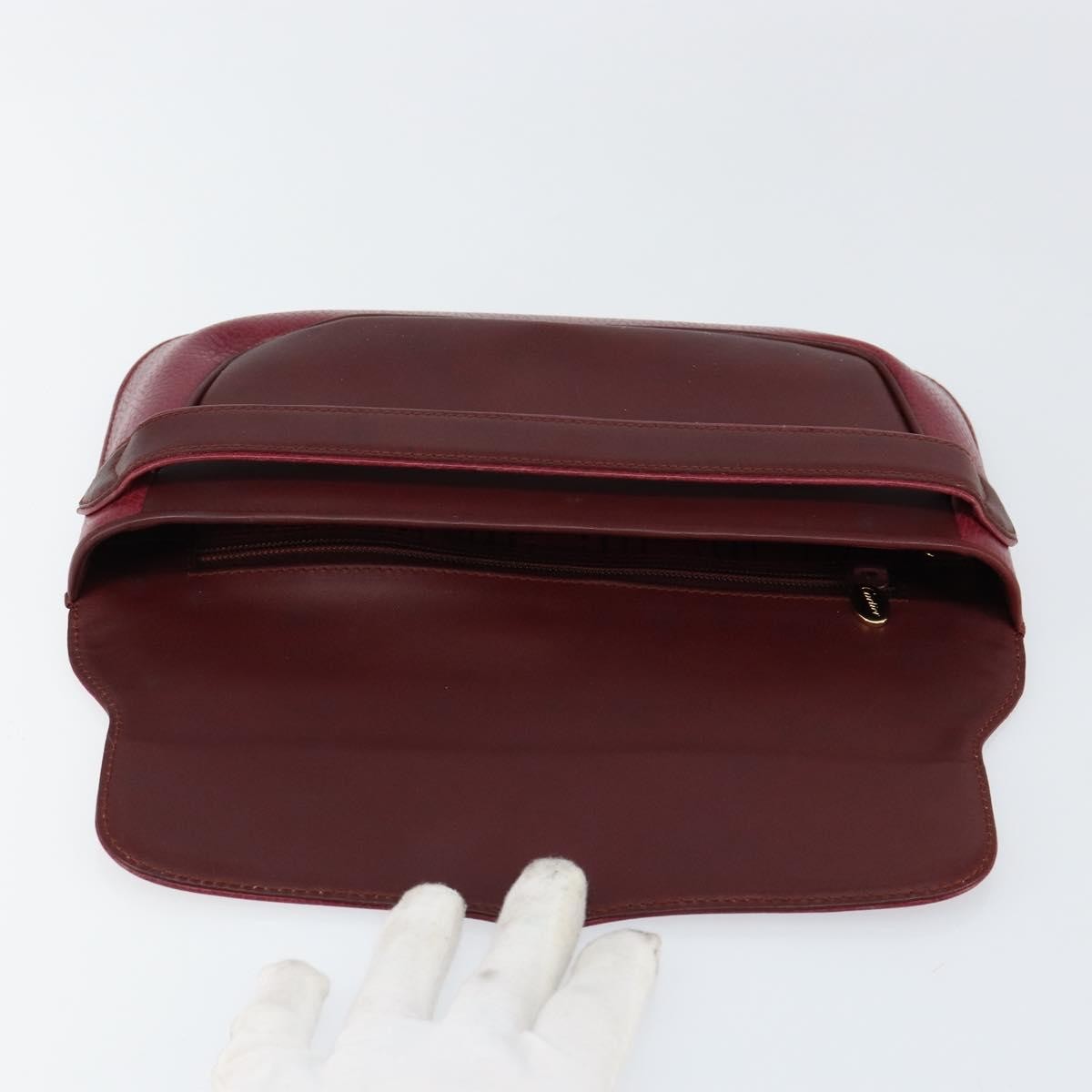 Cartier Must de Cartier Clutch Leather, Burgundy, Leather, Clutch