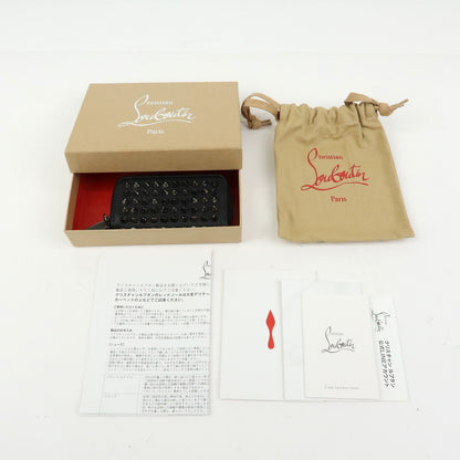 Christian Louboutin Panettone Coin Purse Spiked Leather, Black, Leather, Wallet