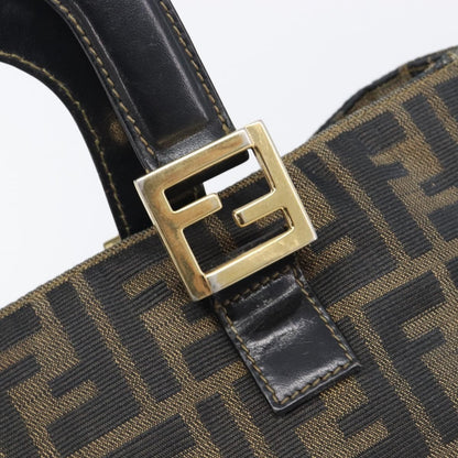 Fendi Vintage FF Handle Zucca Canvas, Brown, Canvas, Tote Bag
