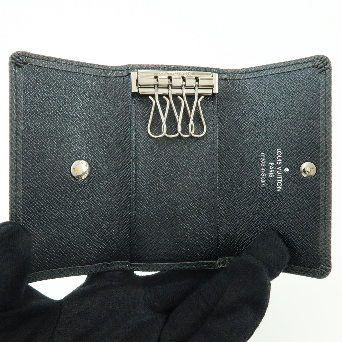Louis Vuitton Multiclés 4 Cuir verni, Black, Leather, Wallet
