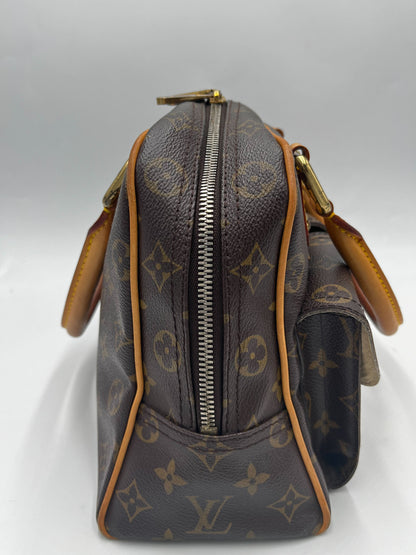 Louis Vuitton Manhattan Handbag Monogram Canvas, BROWN, CANVAS, Handbag