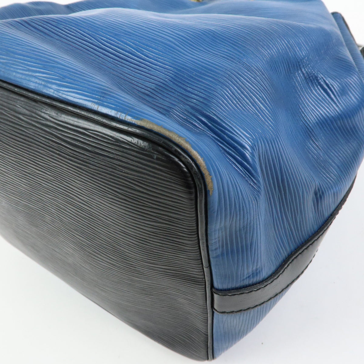 Louis Vuitton Bicolor Petit Noe Epi Leather, Blue, Leather, Handbag