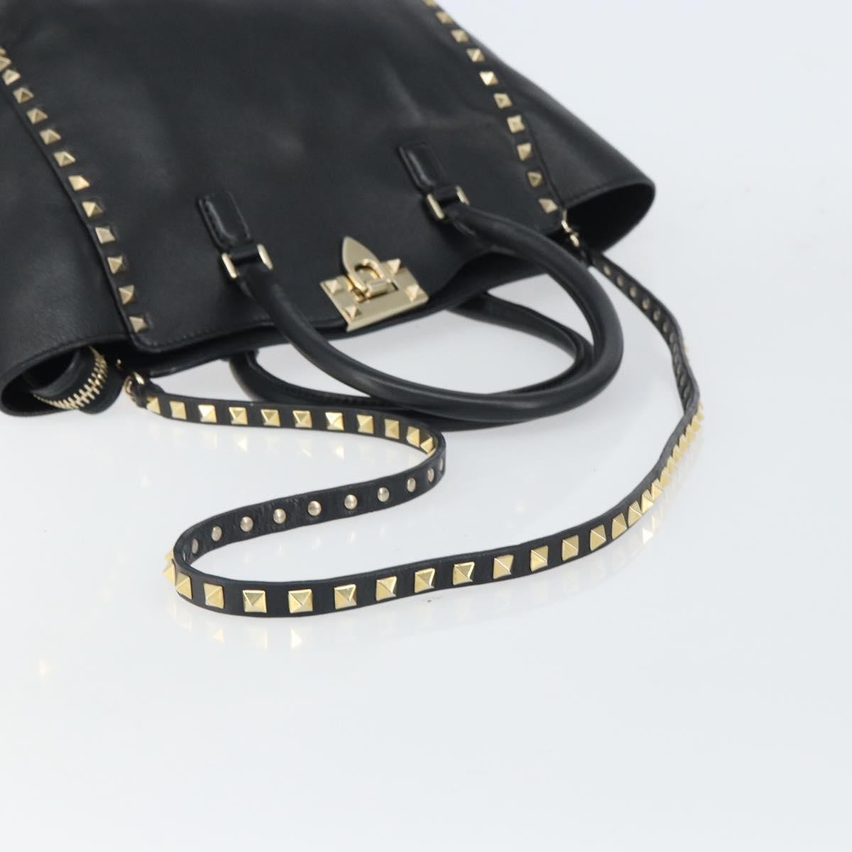 Valentino Garavani Rockstud Tote Soft Leather, Black, Leather, Tote Bag
