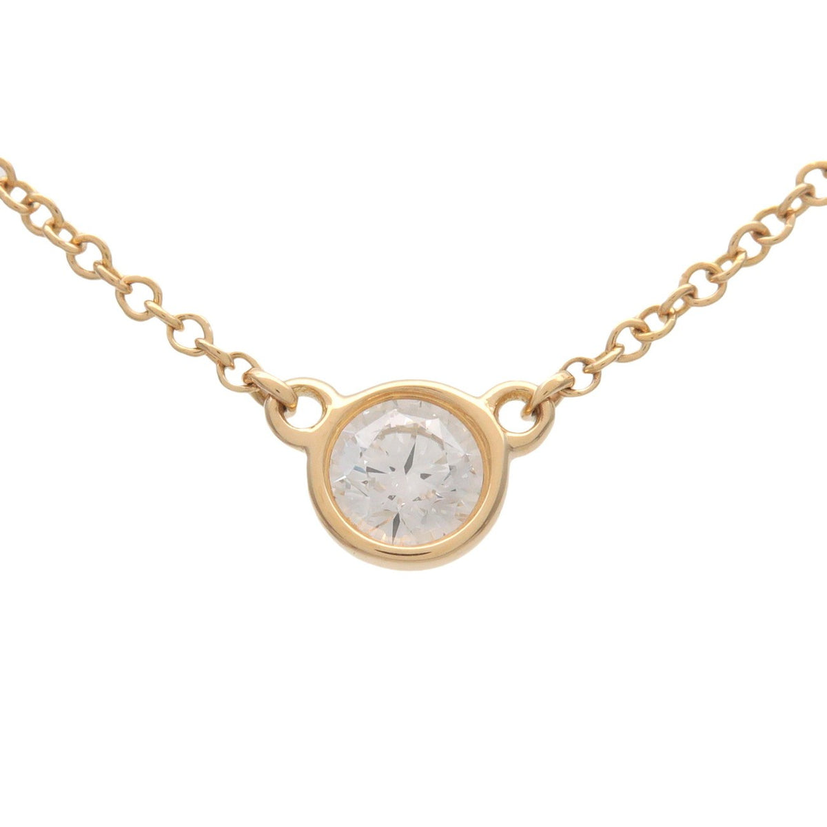 Tiffany & Co. Elsa Peretti Diamonds By The Yard Pendant 18K Yellow Gold with Diamond, Gold, Yellow Gold, Necklace