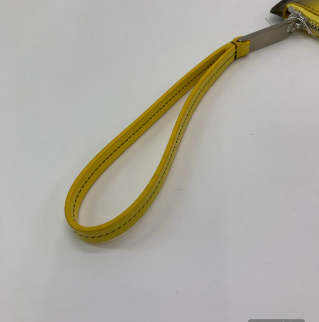 Salvatore Ferragamo Lingotto leather, Yellow, Leather, Clutch