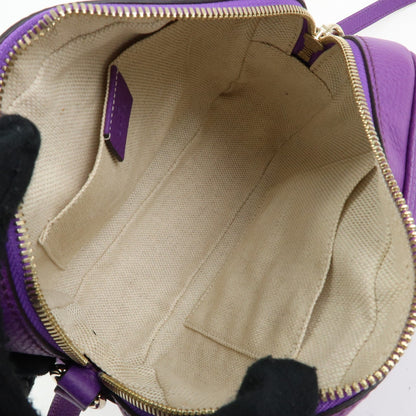 Gucci Soho Disco Leather, Purple, Leather, Crossbody Bag