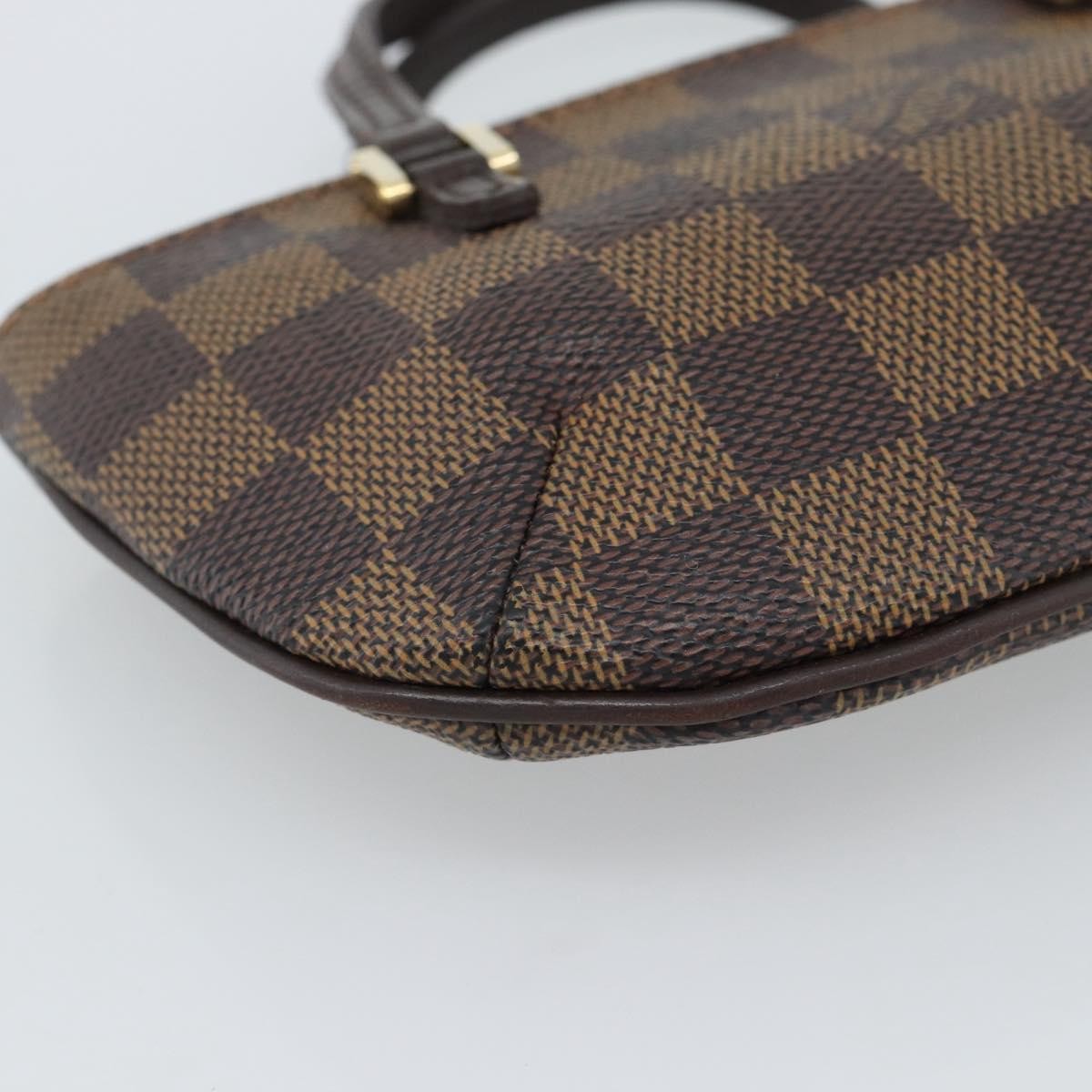 Louis Vuitton Manosque Pochette Damier, Brown, Canvas, Clutch