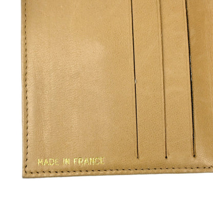 Chanel Vintage Timeless CC Bifold Caviar, Beige, Leather, Wallet