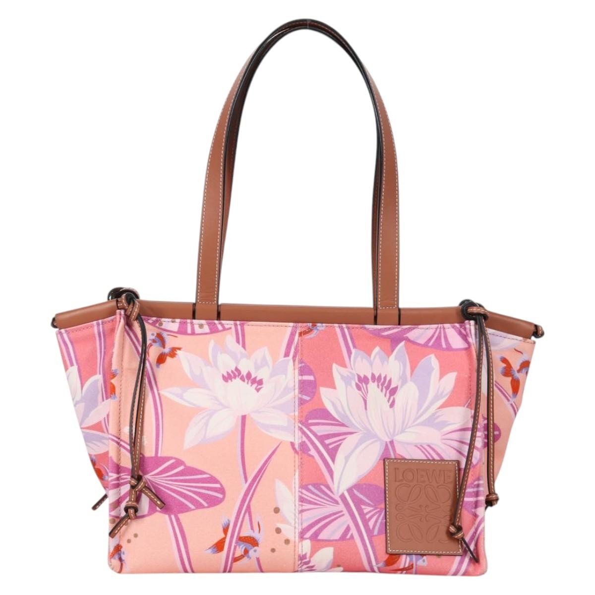 Loewe Paula's Ibiza Cushion Printed Canvas, Pink, Canvas, Tote Bag