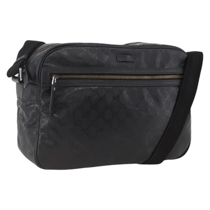 Gucci Zip Messenger GG Imprime, Black, Canvas, Shoulder Bag