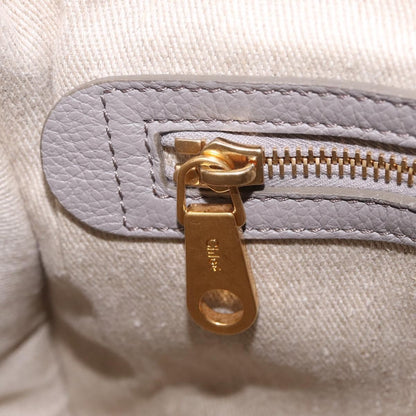 Chloe Marcie Satchel Leather, Gray, Leather, Handbag