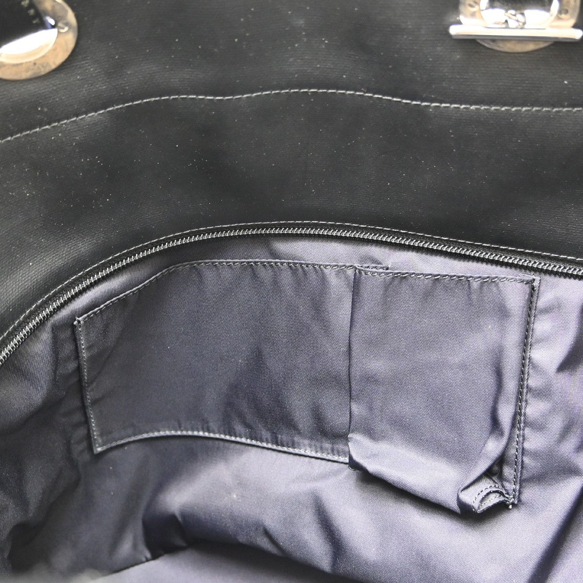 Chanel Biarritz Tote Quilted Coated Canvas, Black, Canvas, Tote Bag