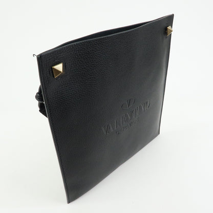 Valentino Garavani Vintage Leather, Black, Leather, Shoulder Bag