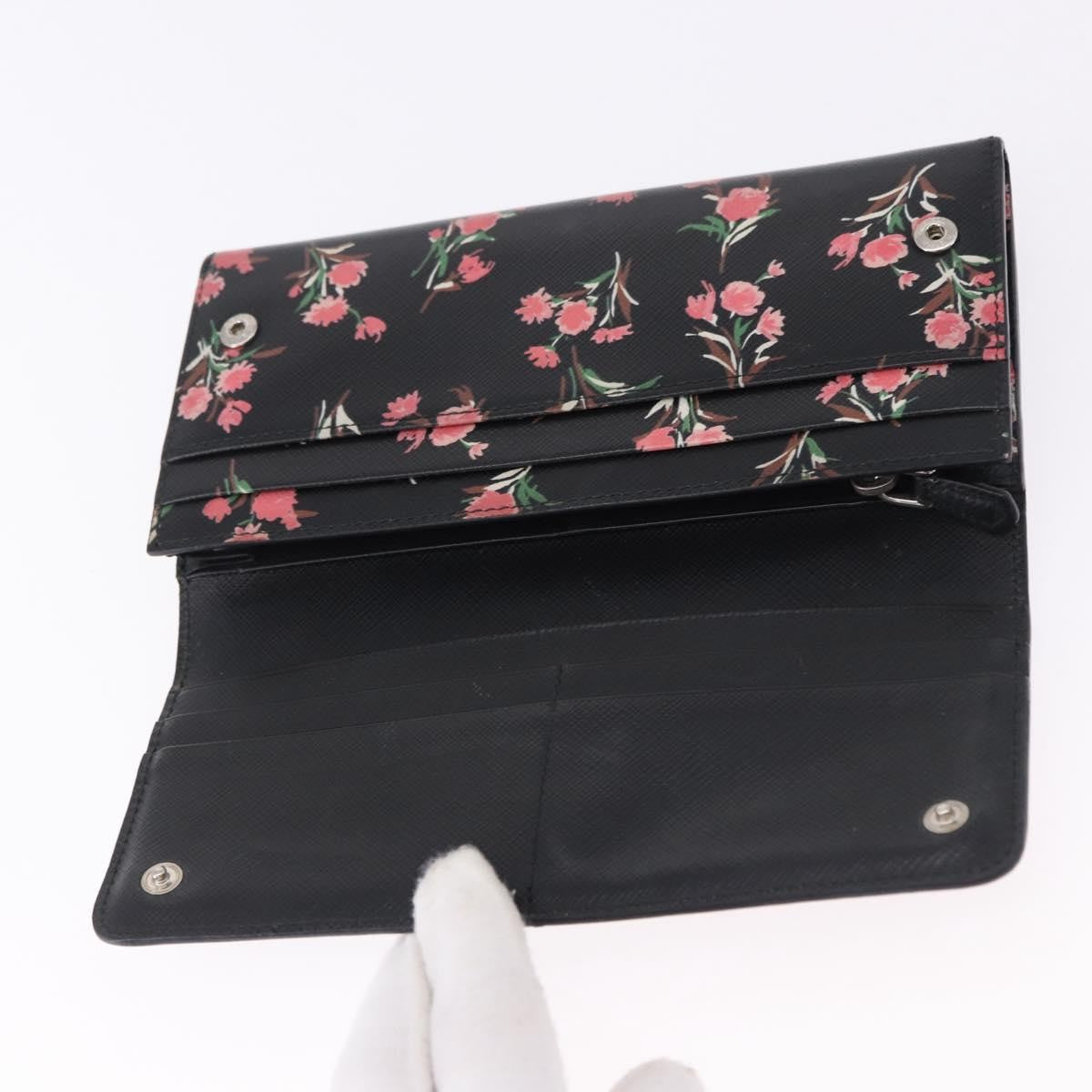 Prada Saffiano Leather, Black, Leather, Wallet
