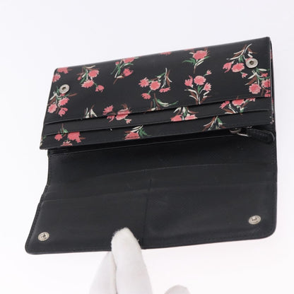 Prada Saffiano Leather, Black, Leather, Wallet
