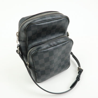 Louis Vuitton Rem Damier Graphite, Black, Canvas, Handbag